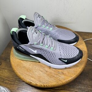 Nike Air Max 270 Mens Grey Black Mint Green Running Shoes CJ0520-001 Size 9.5